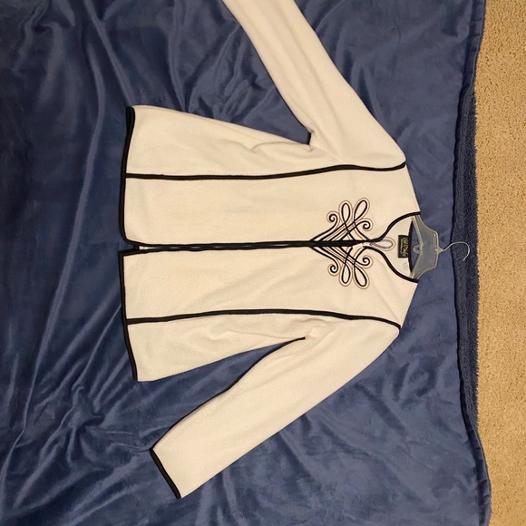 Bob Mackie Wearable Art Sweater Jacket Sweater Jacket Fleece Size M - Picture 6 of 12